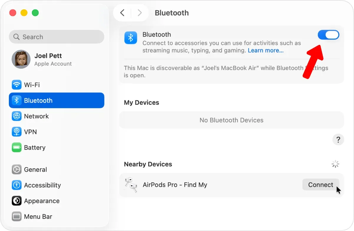 روشن کردن بلوتوث در سیستم عامل مک