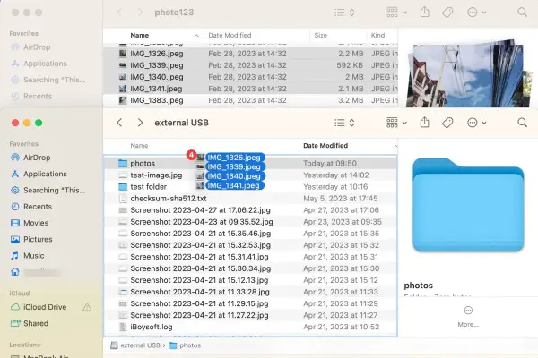 انتقال فایل و فولدر در مک به درایو اکسترنال